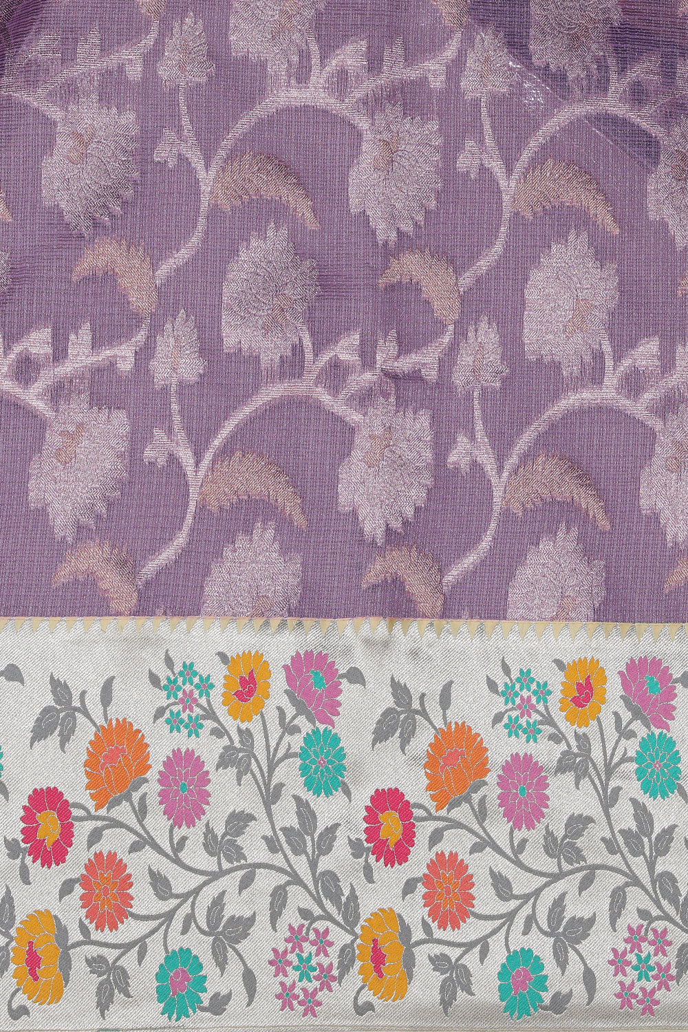 Image of Tissue Lavender Purple Saree